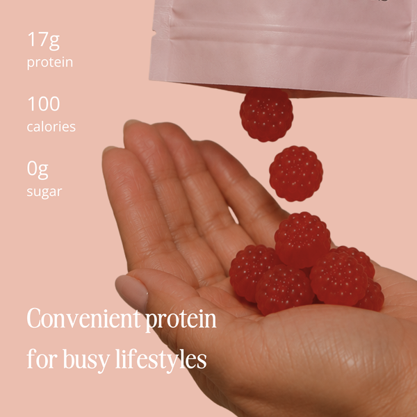 Shred Strawberry Protein Gummies | 17g Protein • 100 Calories • Zero Sugar (20 pouches)