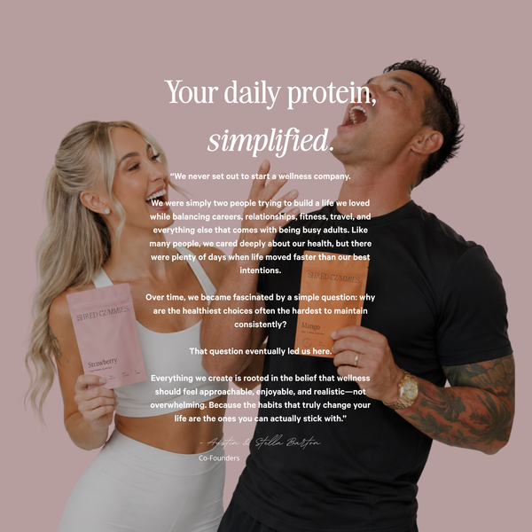 Shred Strawberry Protein Gummies | 17g Protein • 100 Calories • Zero Sugar (20 pouches)